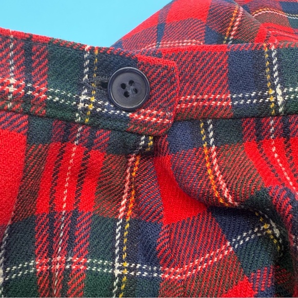 Pendleton Vintage 1970’s Red and Blue Plaid Virgin Wool Skirt Lined Size Small - Picture 14 of 14